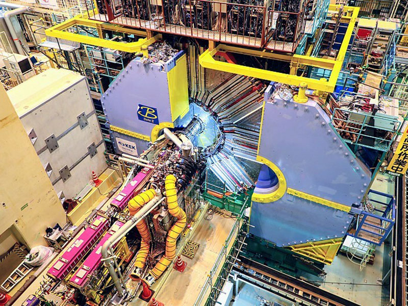 Looking down on a large piece of highly-specialized machinery in warehouse