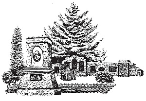 drawing of the Pioneer Memorial
