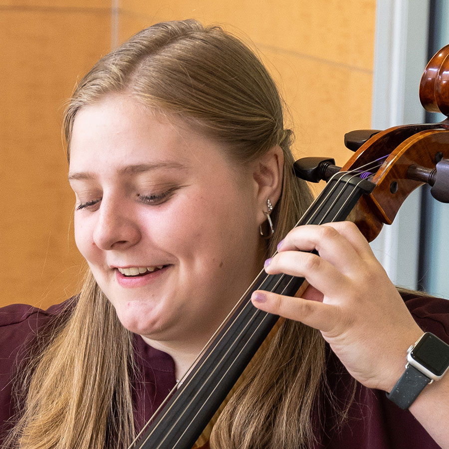 Woman playing a cello