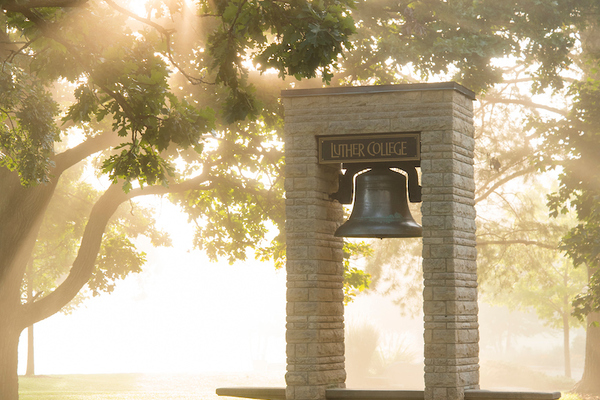 Luther College bell at sunrise