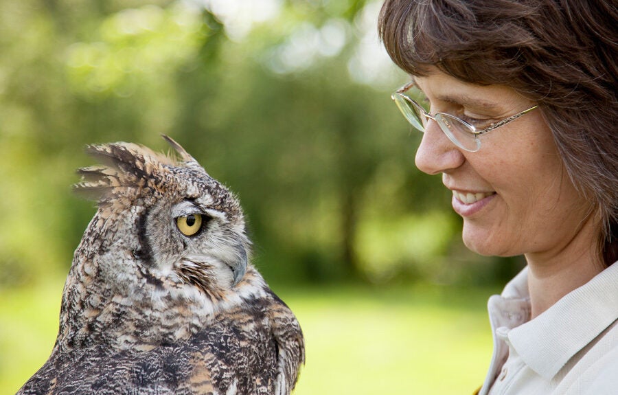Portrait of Karla Bloem with an Owl