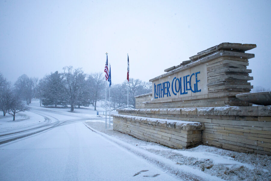 Luther Sign in Winter