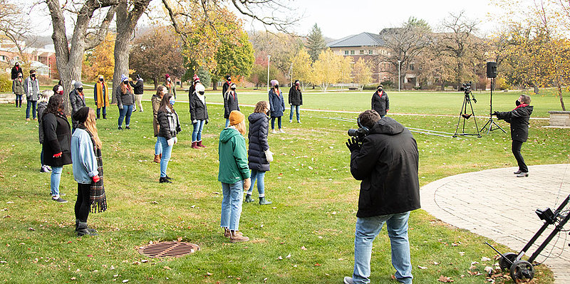 Luther's campus during the COVID-19 pandemic.