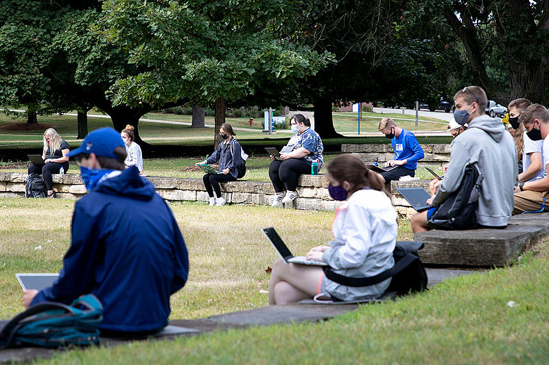 Luther's campus during the COVID-19 pandemic.