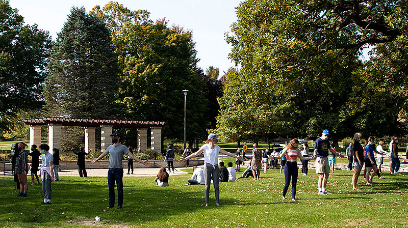 Luther's campus during the COVID-19 pandemic.