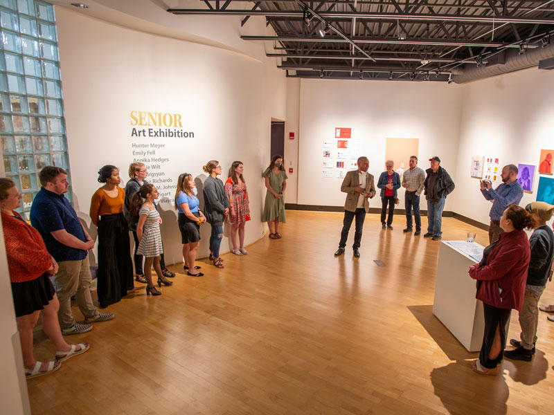 Senior art show presented by graduating seniors