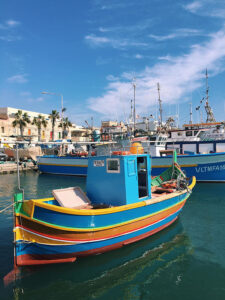 Fishing boat in the water of Malta