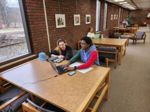 Student working with tutor
