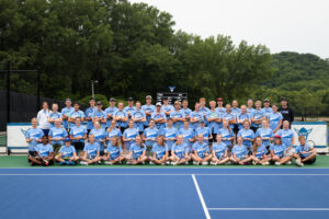 Group picture taken at Luther College tennis camp