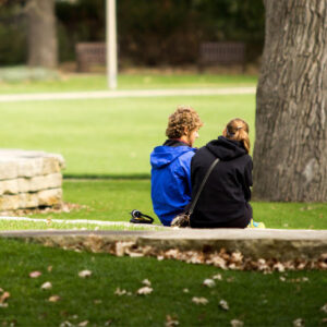 Picture of people sitting outside