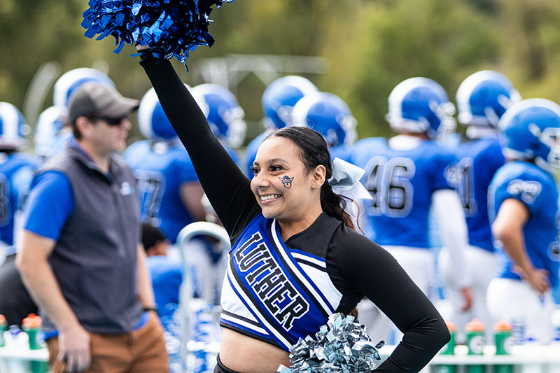 cheerleader at a football game