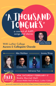 Poster the the "A thousand Tongues" event