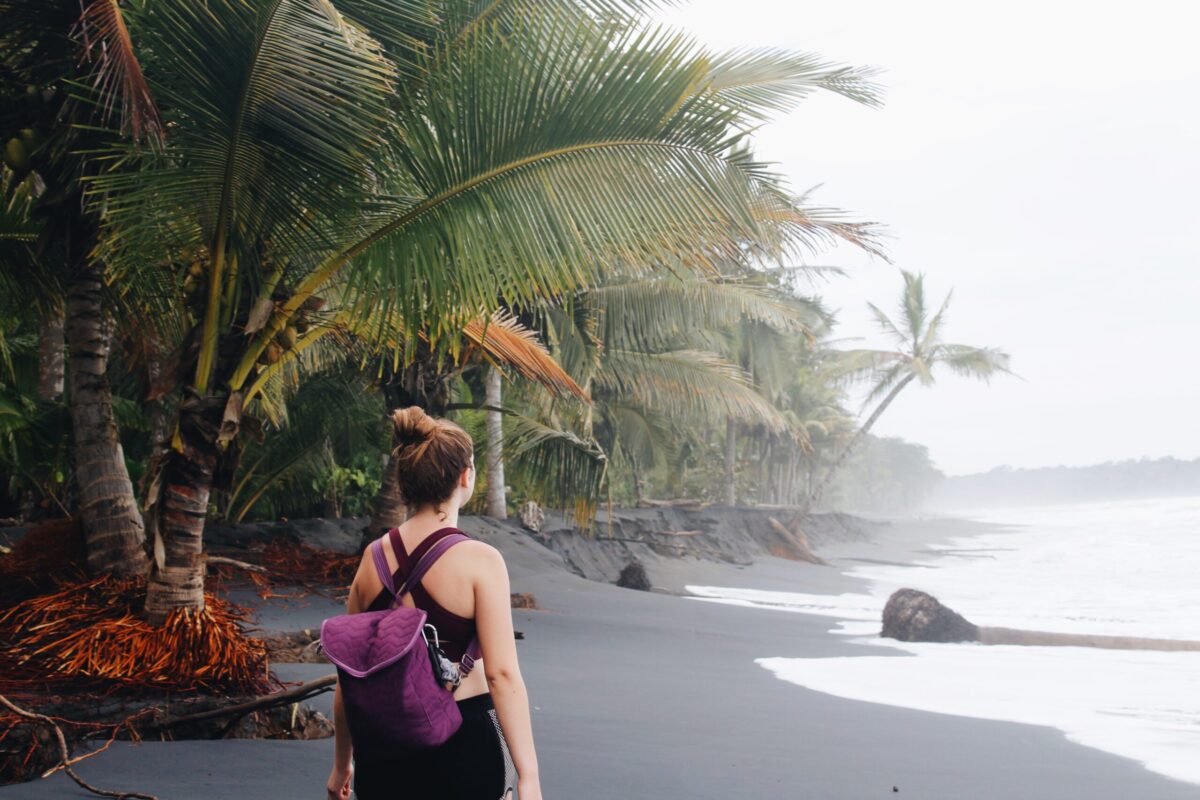 Picture of a student on the beach