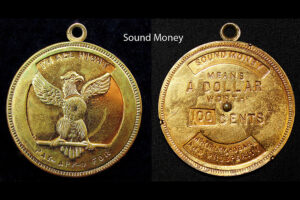 Front and back of 1896 Presidential campaign token