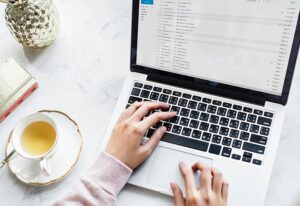 person on laptop