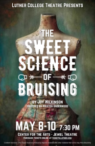 Image of a poster advertising teh play "The Sweet Science of Bruising"