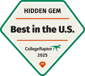 Badge for Hidden Gem, Best in the U.S., College Raptor 2025