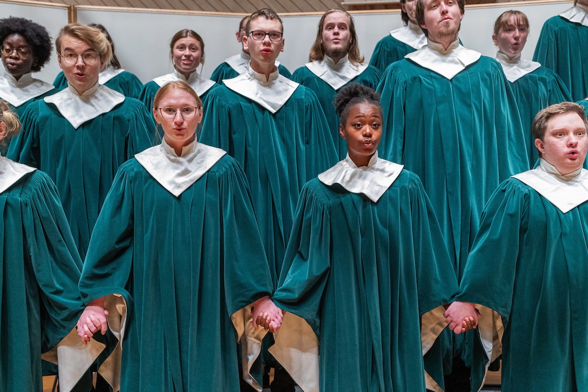 Members of Luther College's Cathedral Choir