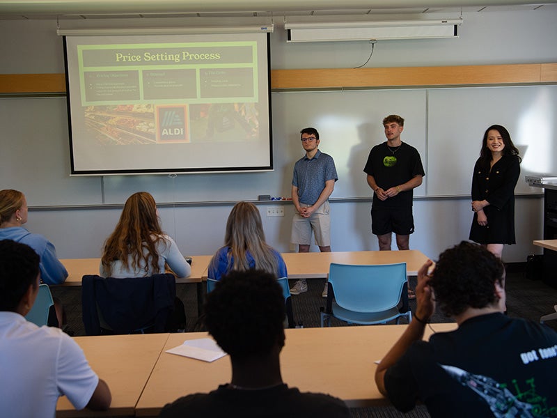 Marketing class at Luther College