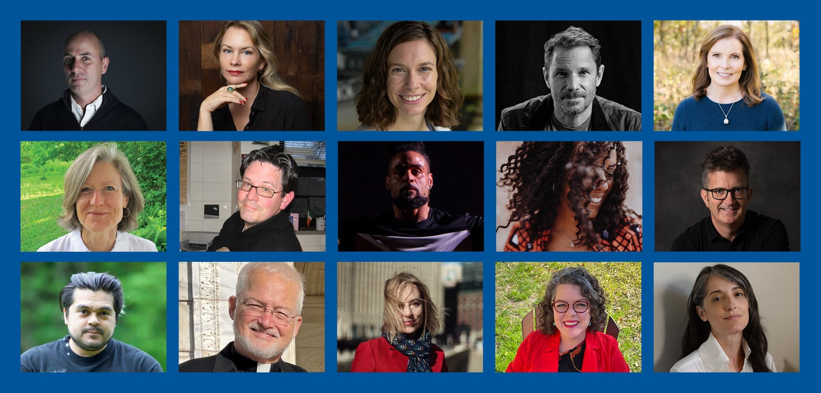 photo collage of 15 authors