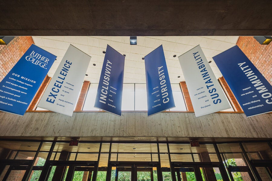 Luther College mission statement banners