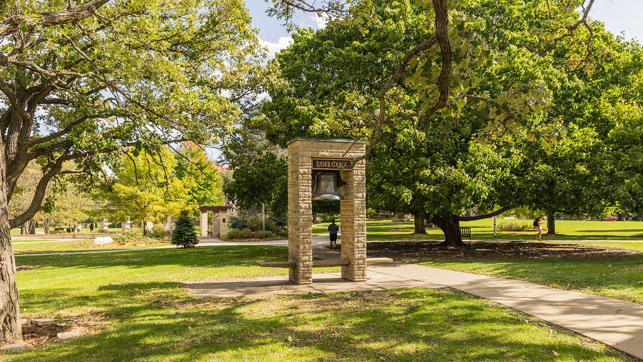 bell at Luther College campus
