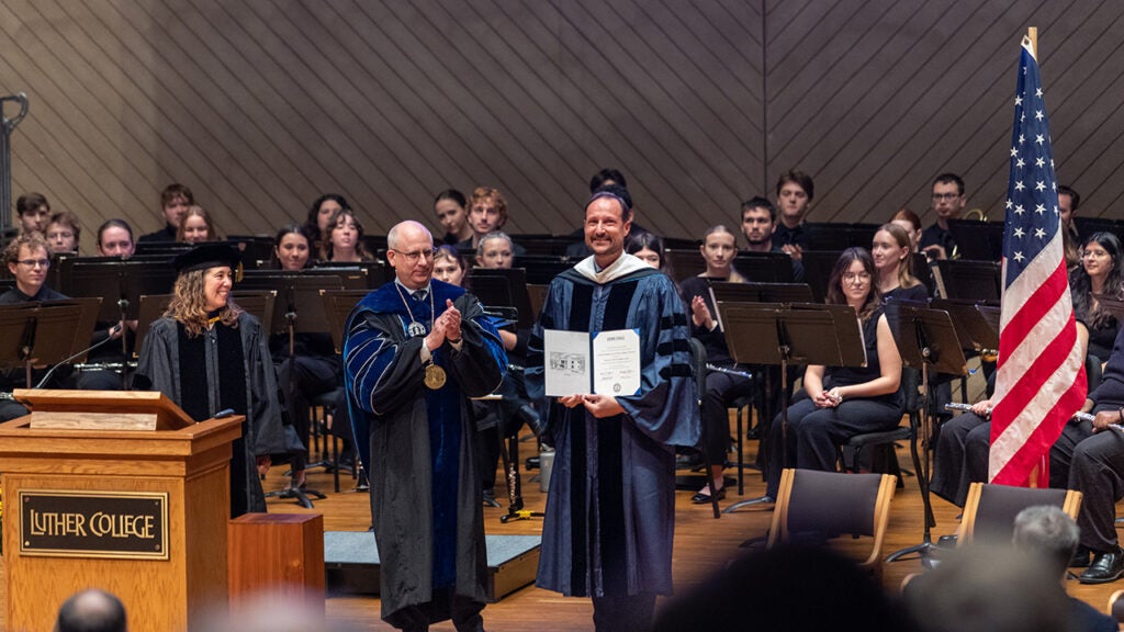 His Royal Highness Crown Prince Haakon of Norway receoves degree of Doctor of Civil Law honoris causa.