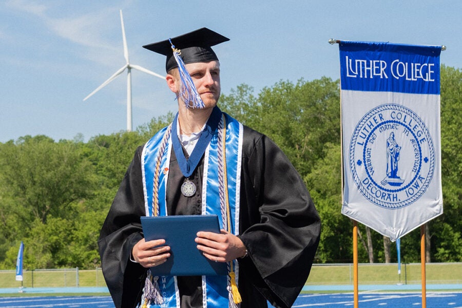 Luther College graduate at Commencement
