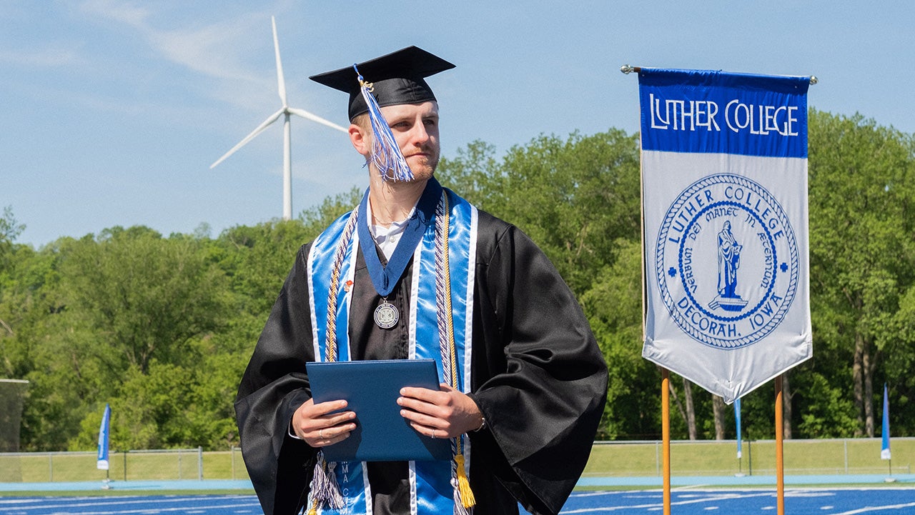 Luther College graduate at Commencement