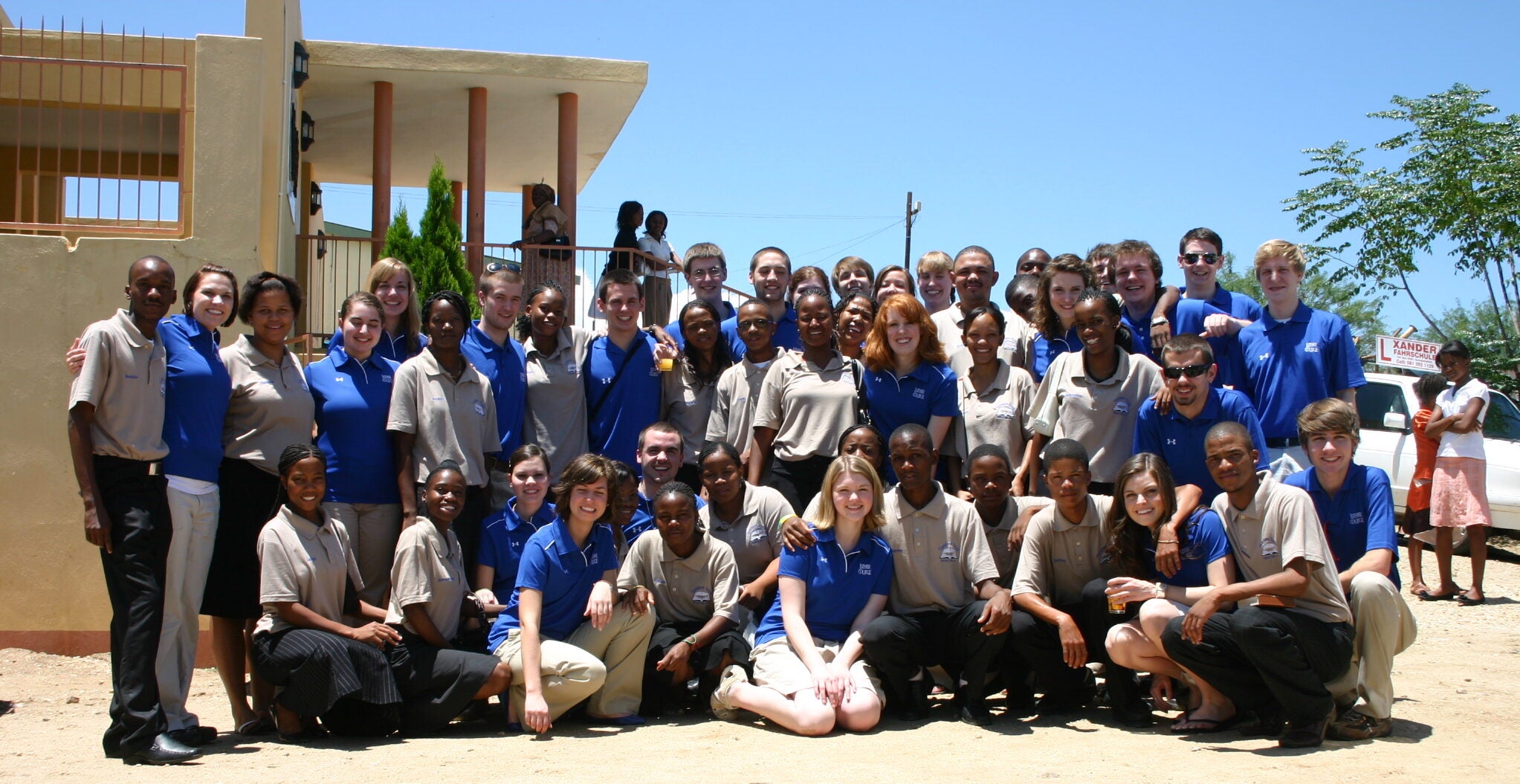 Luther students with Namibian students