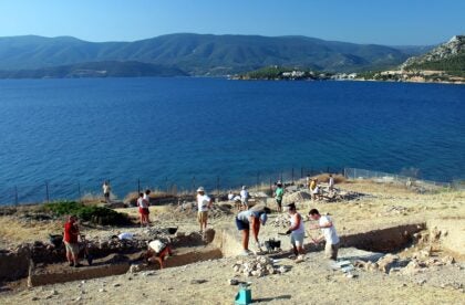 archaeological specialists conduct a large-scale excavation of the ancient Roman town of Kenchreai in Greece.