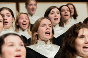 Aurora choir performing