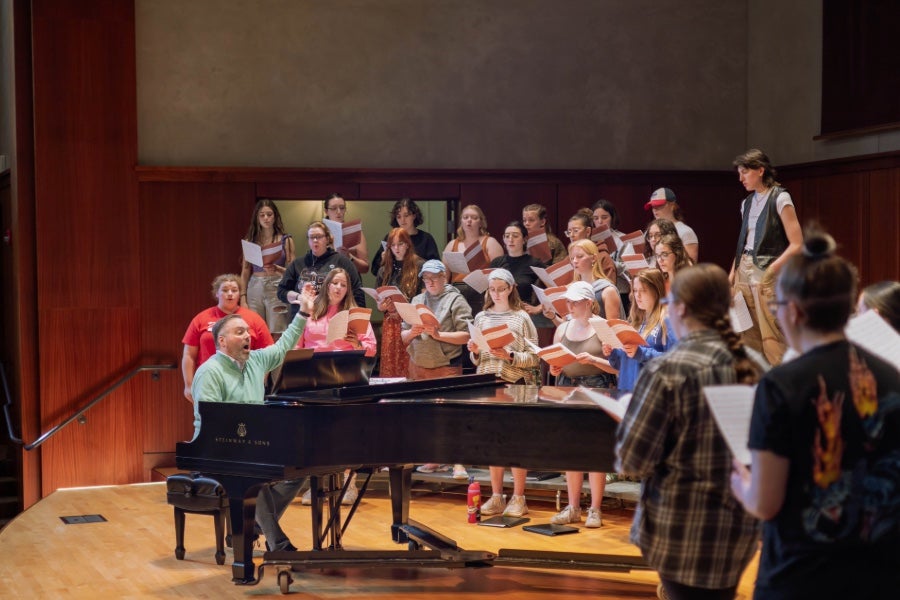 Cathedral choir practicing
